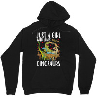 Dinosaur Just A Girl Who Loves Dinosaurs Brachiosaurus T Shirt Unisex Hoodie | Artistshot