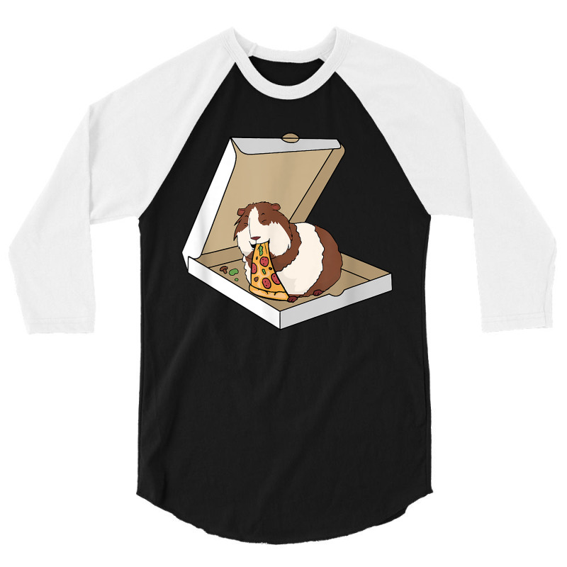 Guinea Pig Eating Pizza Funny Pet Owner Gift 3/4 Sleeve Shirt | Artistshot