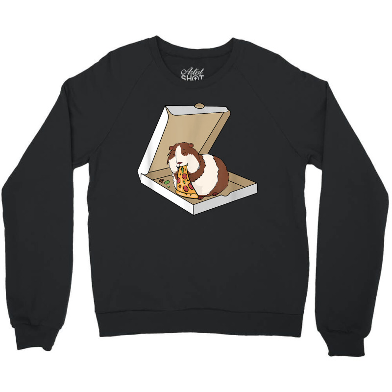 Guinea Pig Eating Pizza Funny Pet Owner Gift Crewneck Sweatshirt | Artistshot