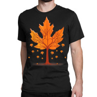 Maple Leaf Autumn Tree Orange Fall Leaves Season Classic T-shirt | Artistshot