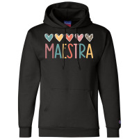 Maestra Spanish Bilingual Teacher Back To School Champion Hoodie | Artistshot