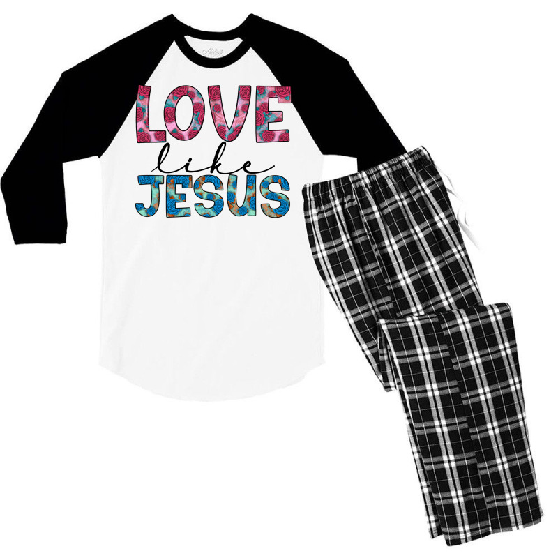 Love Like Jesus Men's 3/4 Sleeve Pajama Set | Artistshot