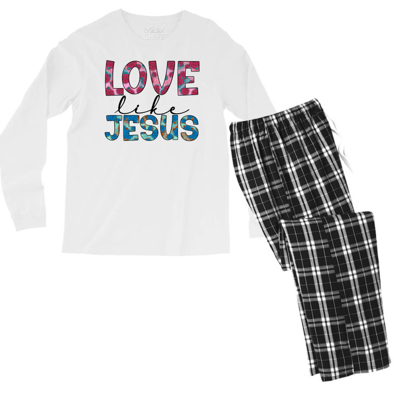 Love Like Jesus Men's Long Sleeve Pajama Set | Artistshot