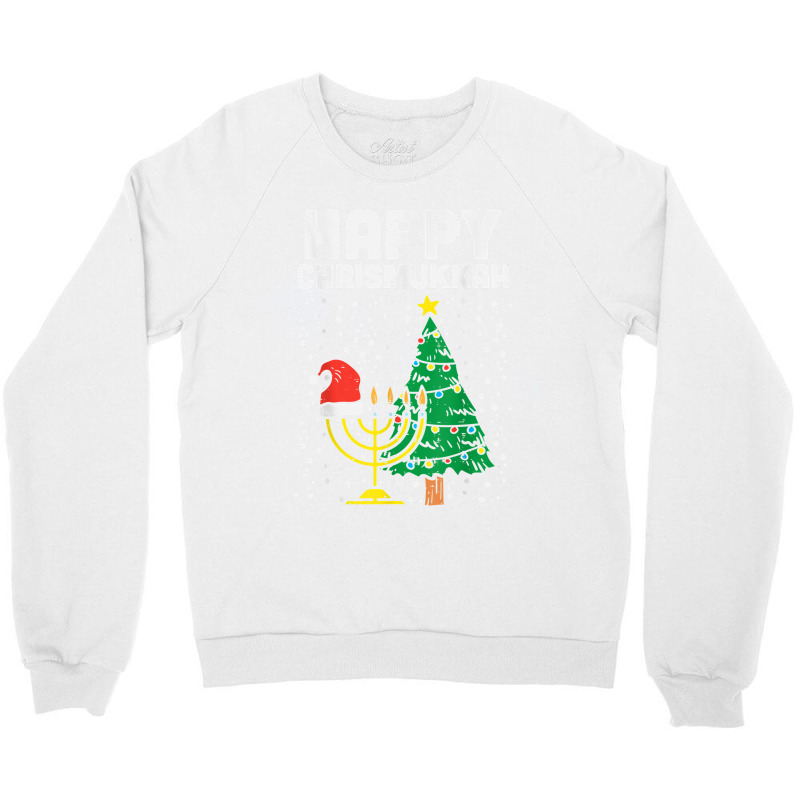 Happy Christmukkah Jewish Christmas Hanukkah Chanukah Gift Crewneck Sweatshirt | Artistshot