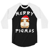 Guinea Pig Merry Pigmas Tshirt Christmas Xmas Clothing Gift 3/4 Sleeve Shirt | Artistshot