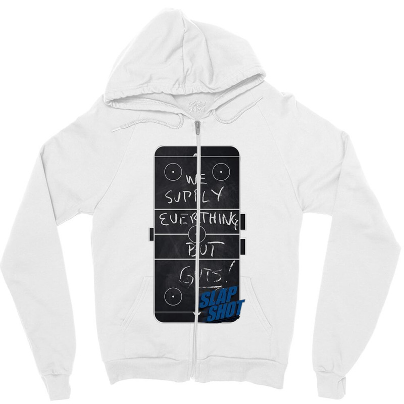 Slap Shot, Chalkboard, Zipper Hoodie | Artistshot