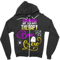 Speech Therapy Boo Crew Halloween Ghost Group Matching T Shirt Zipper Hoodie | Artistshot