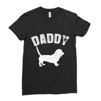 Basset Hound Mix Daddy Matching Family Ladies Fitted T-shirt | Artistshot