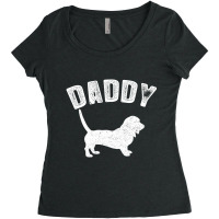 Basset Hound Mix Daddy Matching Family Women's Triblend Scoop T-shirt | Artistshot