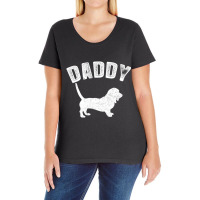 Basset Hound Mix Daddy Matching Family Ladies Curvy T-shirt | Artistshot