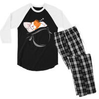 Guinea Pig Sleeping Cavy Nap Pjs Outfit Gift Guinea Pig Men's 3/4 Sleeve Pajama Set | Artistshot