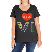 Kids Roman Numeral 6 With Different Languages Ladies Curvy T-shirt | Artistshot