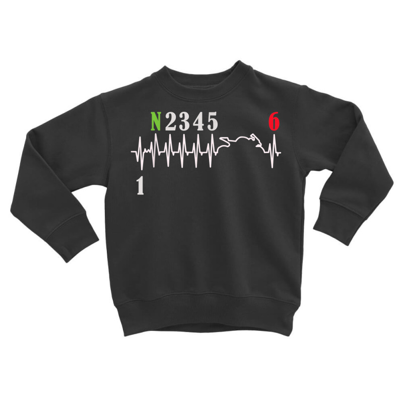 Motorcycle Gear Shift Heartbeat Motorcyclist Toddler Sweatshirt | Artistshot