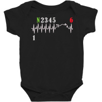 Motorcycle Gear Shift Heartbeat Motorcyclist Baby Bodysuit | Artistshot