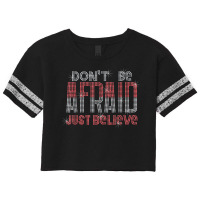 Don't Be Afraid Just Believe Bling Rhinestone Christian Scorecard Crop Tee | Artistshot