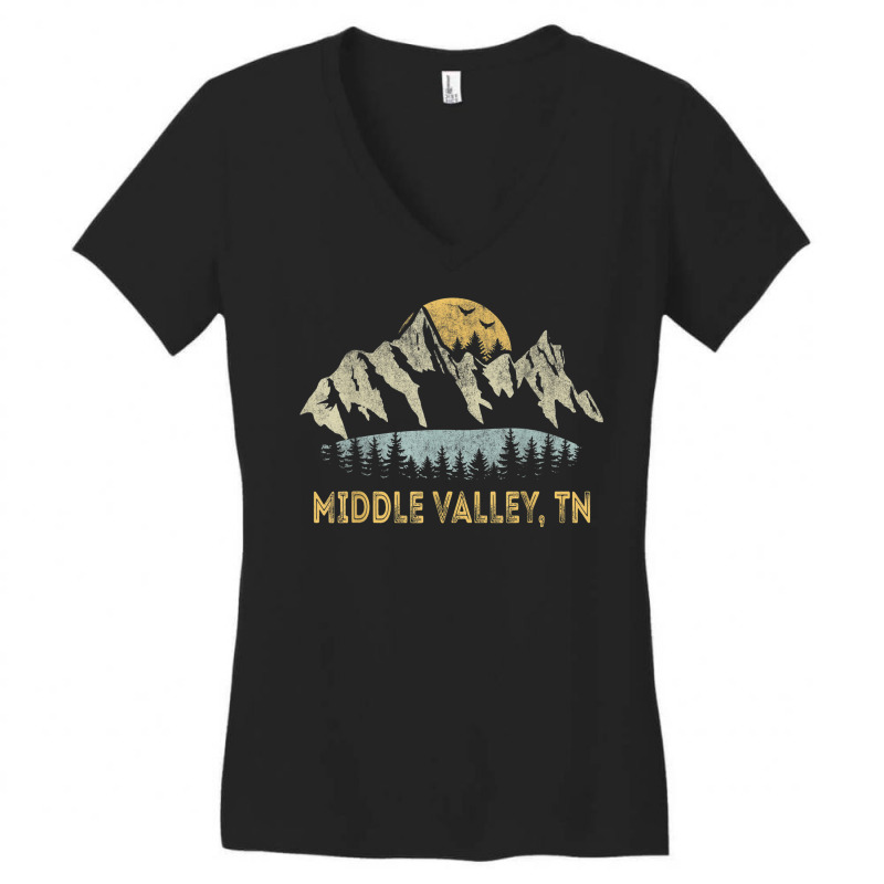 Middle Valley Tennessee Mountain Sunset Sunrise Kayaking Women's V-Neck T-Shirt by Uniform | Artistshot