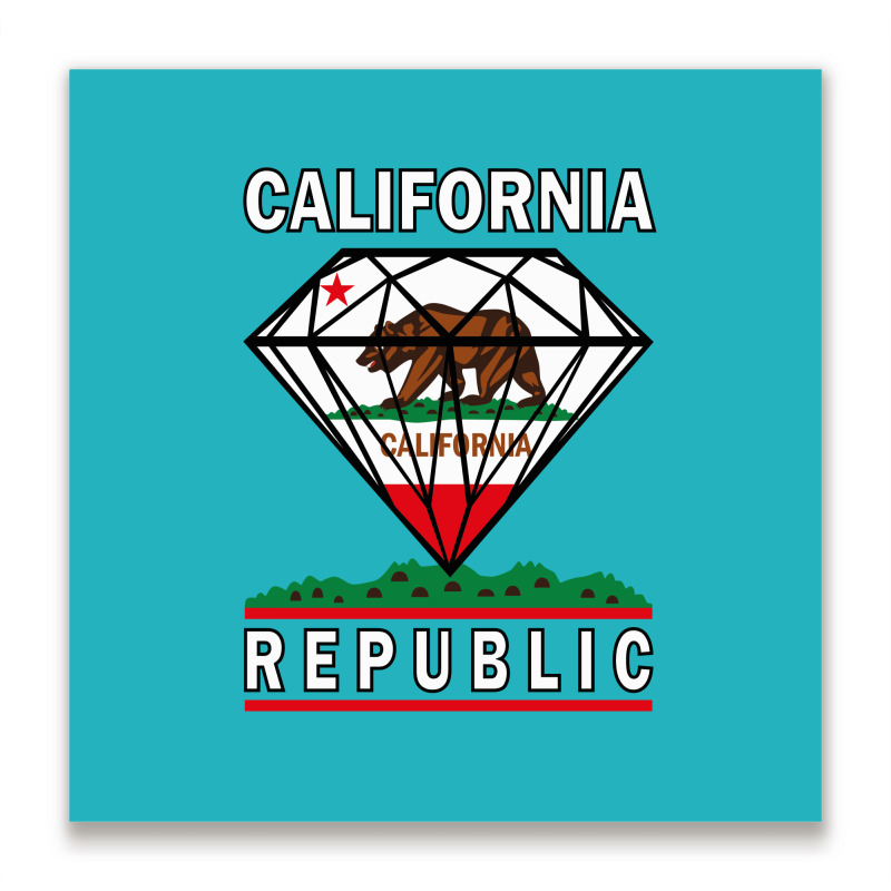 California Diamond Republic Metal Print Square | Artistshot