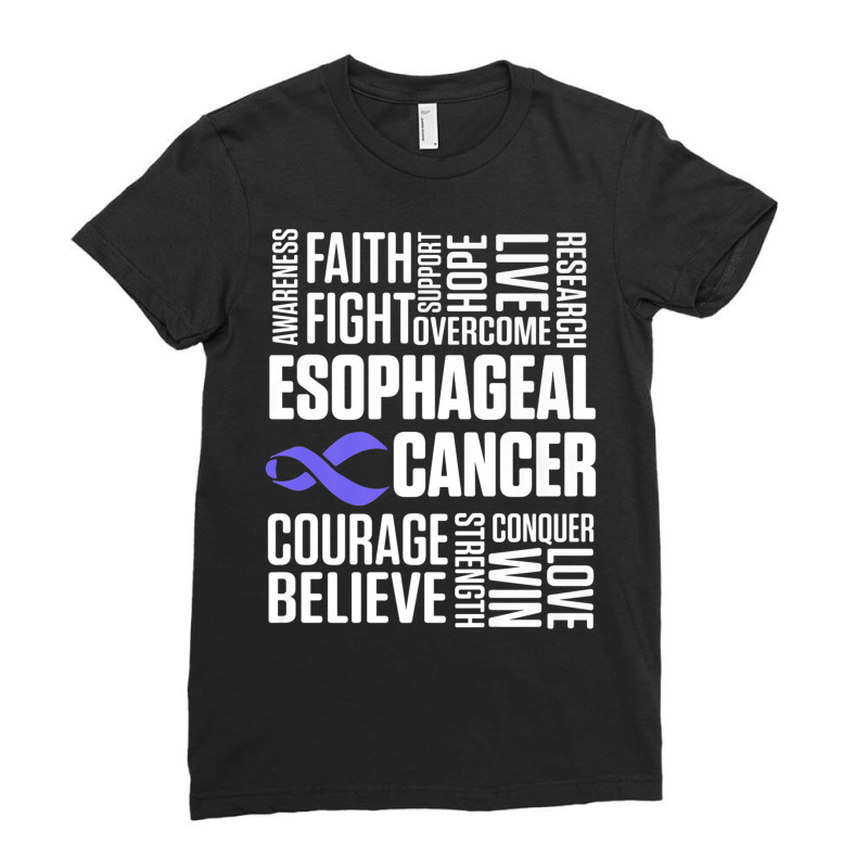 Esophageal Cancer Survivor Treatment Esophagus Warrior Premium T Shirt Ladies Fitted T-Shirt by cm-arts | Artistshot