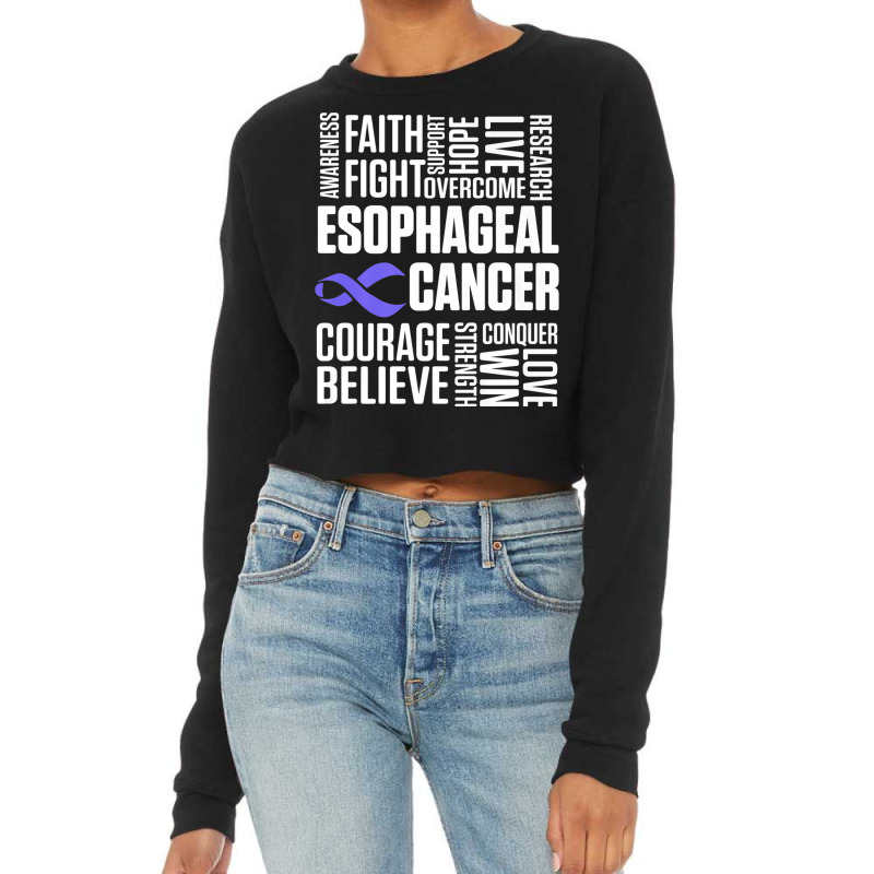 Esophageal Cancer Survivor Treatment Esophagus Warrior Premium T Shirt Cropped Sweater by cm-arts | Artistshot