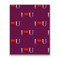 I Love U Heart Metal Print Vertical | Artistshot