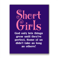 Short Girls God Only Lets Things Grow Up Metal Print Vertical | Artistshot