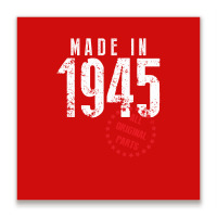 Made In 1945 All Original Parts Metal Print Square | Artistshot