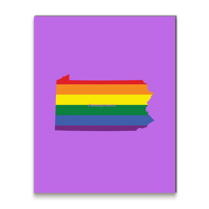 Pennsylvania Rainbow Flag Metal Print Vertical | Artistshot