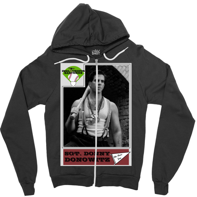 Donny Donowitz Ball Card Baseball ¾ Sleeve Zipper Hoodie by cm-arts | Artistshot