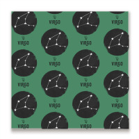 Minimal Virgo Zodiac Sign Metal Print Square | Artistshot