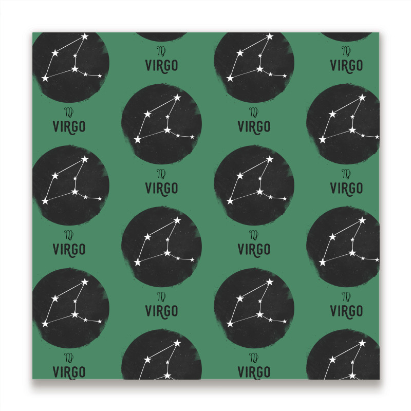 Minimal Virgo Zodiac Sign Metal Print Square | Artistshot