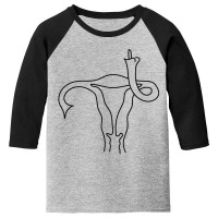 Uterus Finger Feminist, Uterus, Finger, Feminist, Uterus Finger Femini Youth 3/4 Sleeve | Artistshot