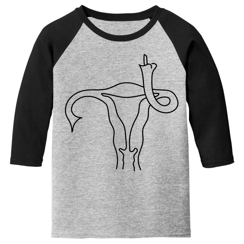 Uterus Finger Feminist, Uterus, Finger, Feminist, Uterus Finger Femini Youth 3/4 Sleeve by SHOPPERW2 | Artistshot