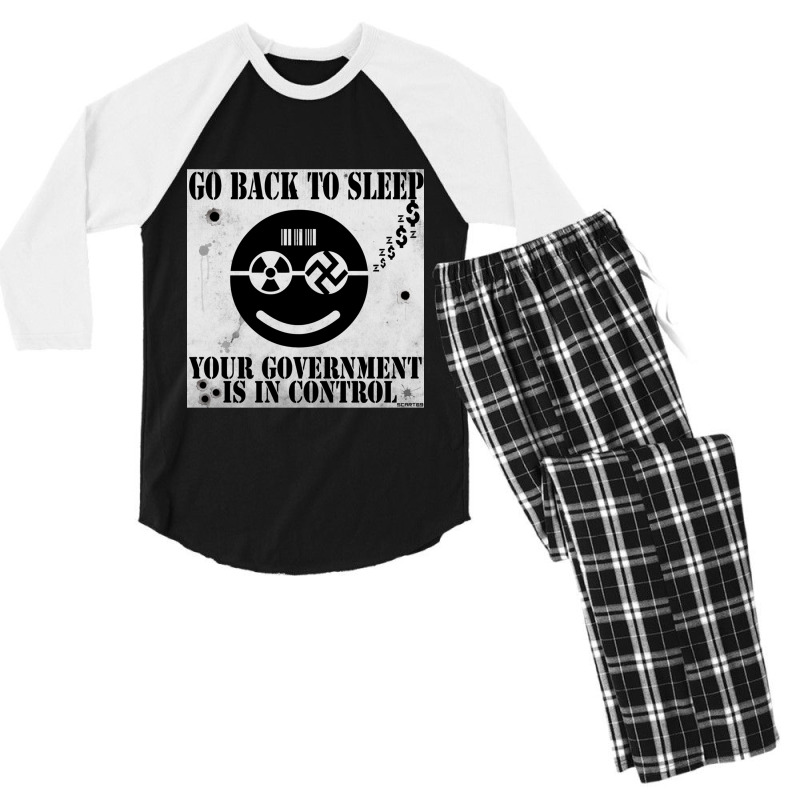 Go Back To Sleep - 2014 Men's 3/4 Sleeve Pajama Set by cm-arts | Artistshot