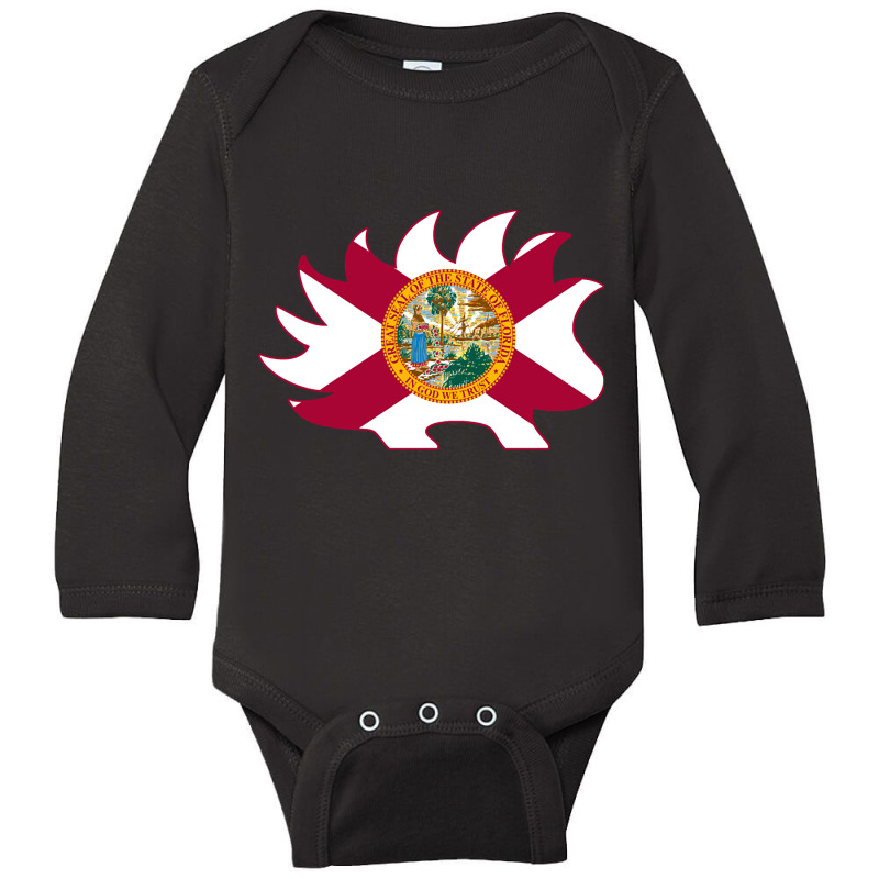 Florida Porcupine Long Sleeve Baby Bodysuit by Quick Scully | Artistshot