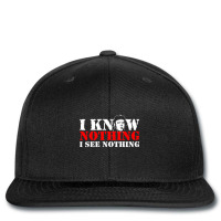 I Know Nothing Printed Hat | Artistshot