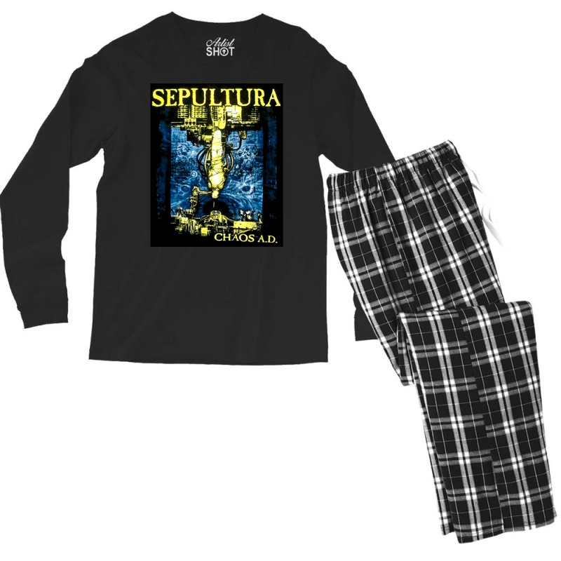 Sepultura Chaos Ad, Sepultura, Chaos, Ad, Sepultura Chaos Ads, Sepultu Men's Long Sleeve Pajama Set | Artistshot