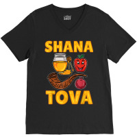 Shana Tova Rosh Hashanah V-neck Tee | Artistshot