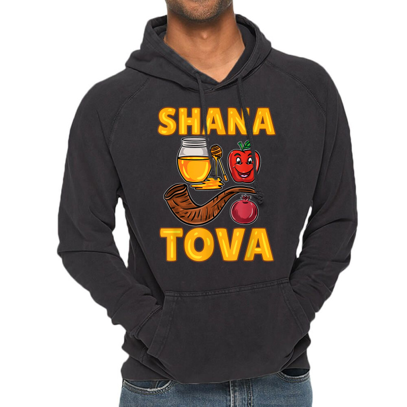 Shana Tova Rosh Hashanah Vintage Hoodie | Artistshot