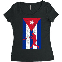 Baseball Cuba Latin America Women's Triblend Scoop T-shirt | Artistshot