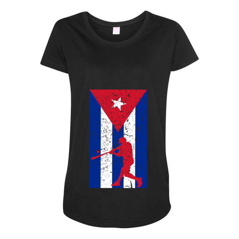 Baseball Cuba Latin America Maternity Scoop Neck T-shirt by cm-arts | Artistshot