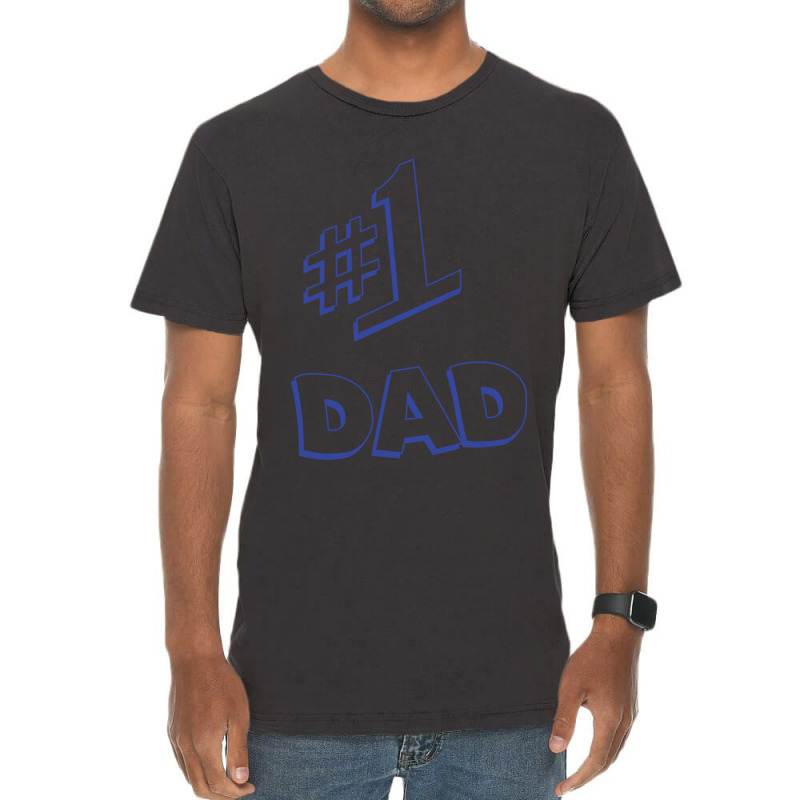 Number 1 Dad Vintage T-Shirt by cm-arts | Artistshot