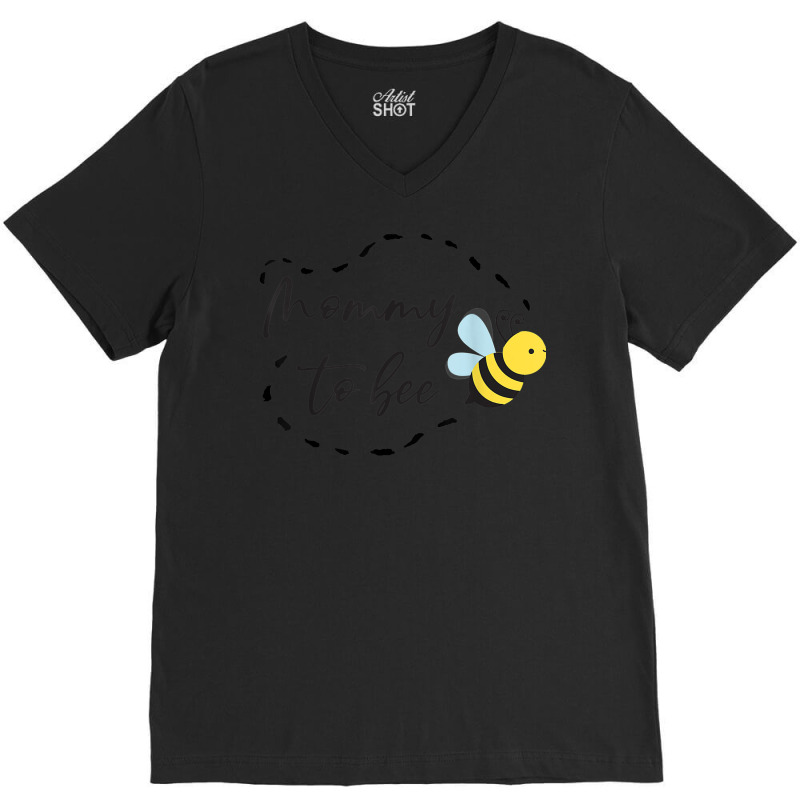 Mommy To Bee Cute Bee V-neck Tee | Artistshot