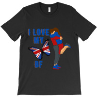 I Love My English Bf T-shirt | Artistshot