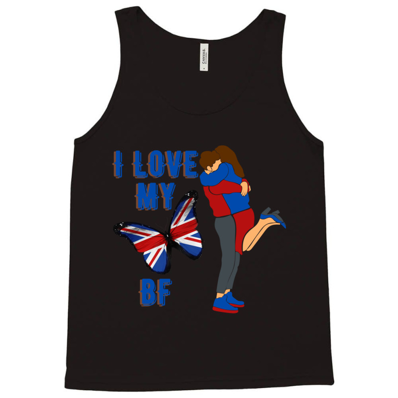 I Love My English Bf Tank Top by cm-arts | Artistshot