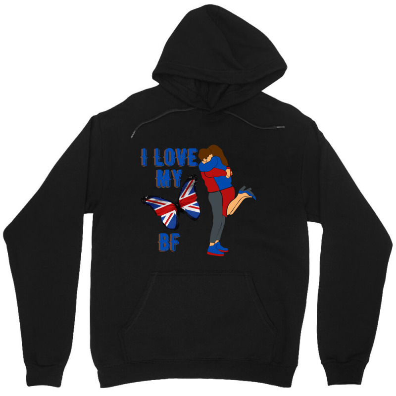 I Love My English Bf Unisex Hoodie by cm-arts | Artistshot