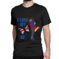 I Love My English Bf Classic T-shirt | Artistshot