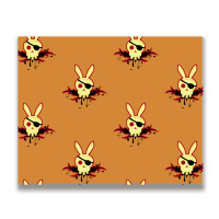 Bunny Skull And Crosscarrots Metal Print Horizontal | Artistshot