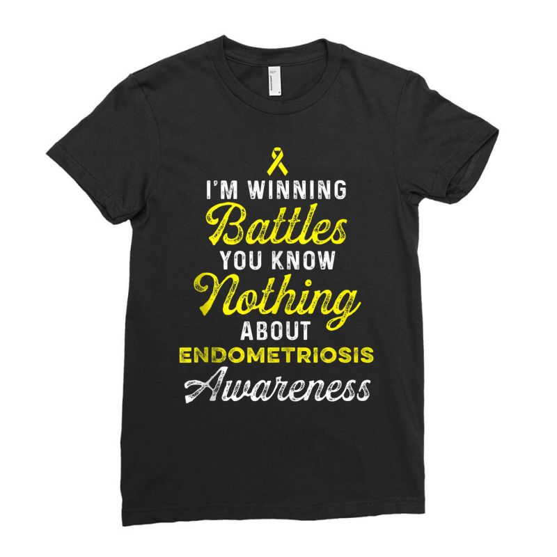 Endometriosis Endo Survivor Know Warrior Tank Top Ladies Fitted T-Shirt by cm-arts | Artistshot