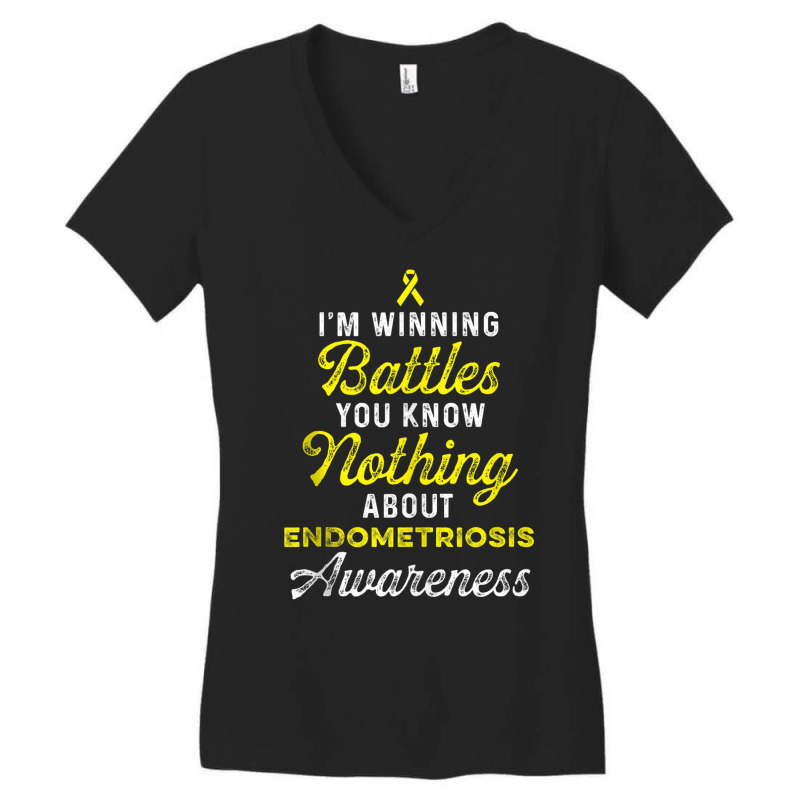 Endometriosis Endo Survivor Know Warrior Tank Top Women's V-Neck T-Shirt by cm-arts | Artistshot