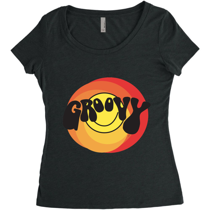 Groovy - Retro Shirt Women's Triblend Scoop T-shirt by cm-arts | Artistshot